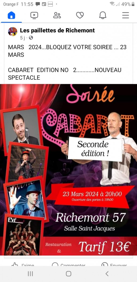 Soire cabaret, seconde edition  Richemont