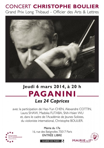 Paris 17° Concert PAGANINI