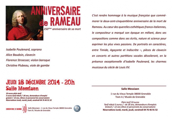 concert musique baroque Rameau