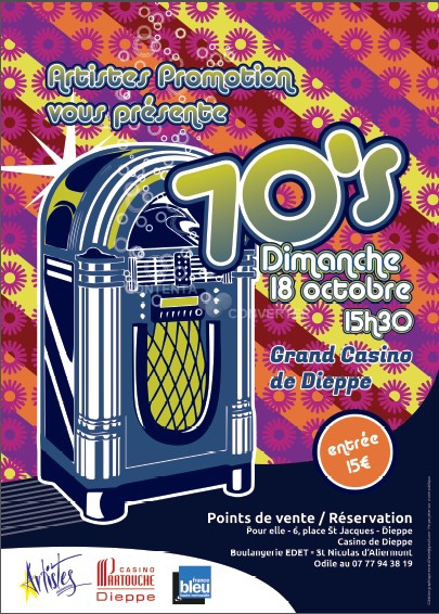 SPECTACLE  ANNEES 70 AU CASINO DE DIEPPE