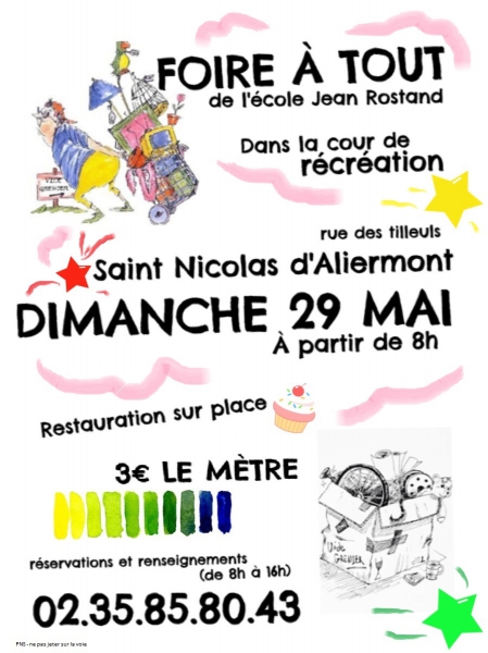 EXPOSER A LA FOIRE A TOUT DE L' ECOLE