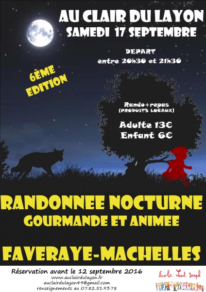 Randonnée nocturne, gourmande et animée