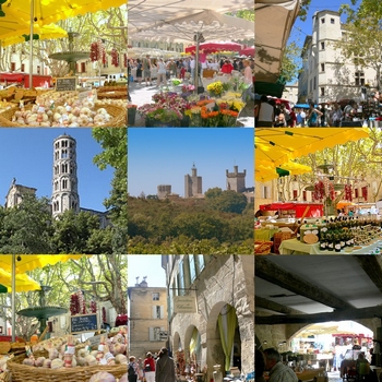 UZES, marché et découverte de la ville