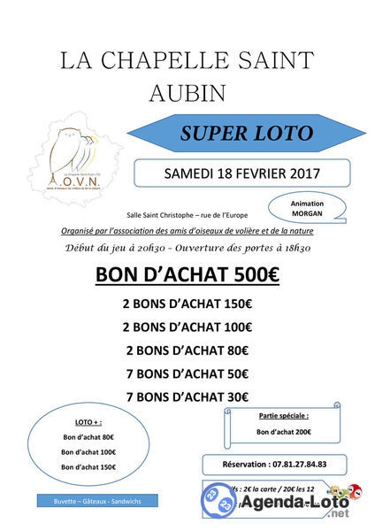 Super Loto à La Chapelle St Aubin