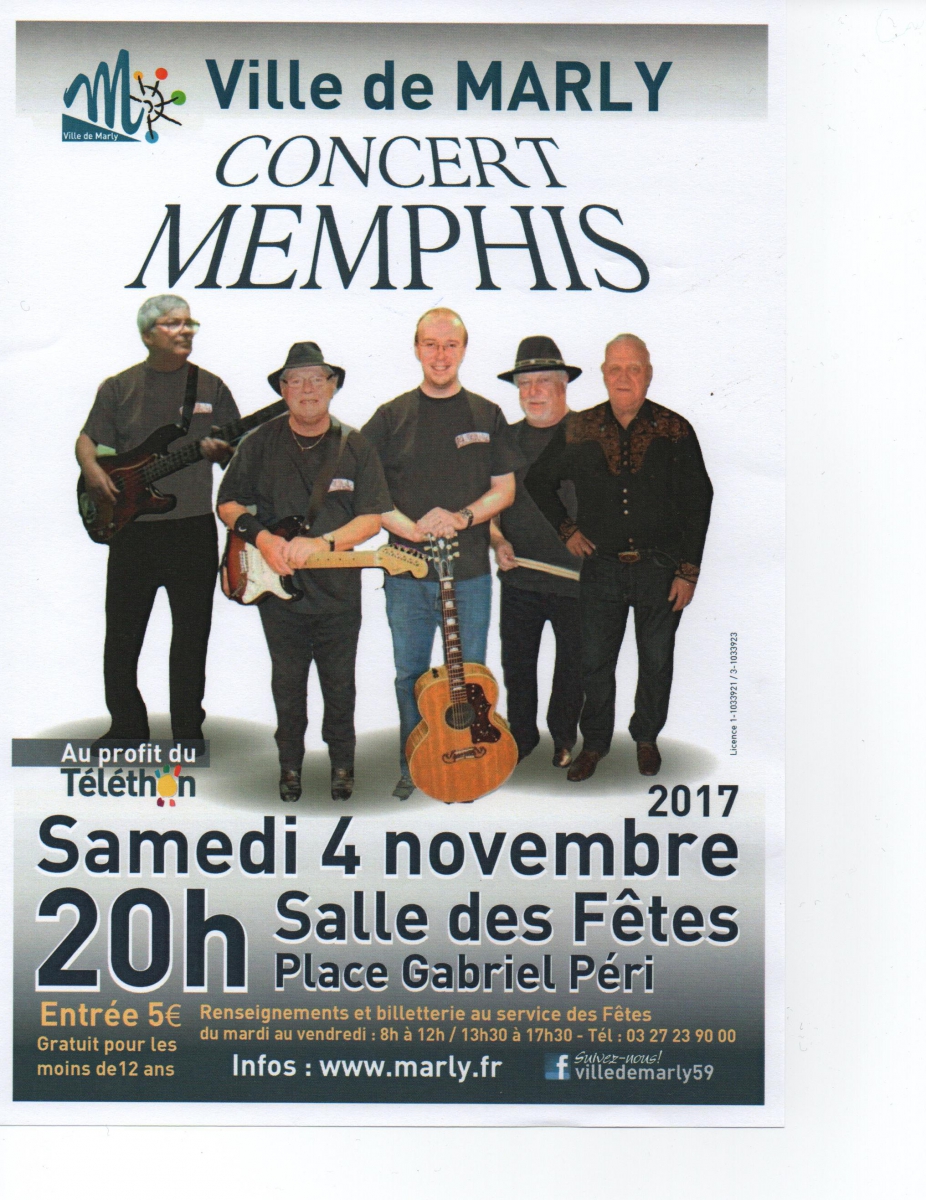 SOIREE DANSANTE GROUPE MEMPHIS PROFIT DU TELETHON