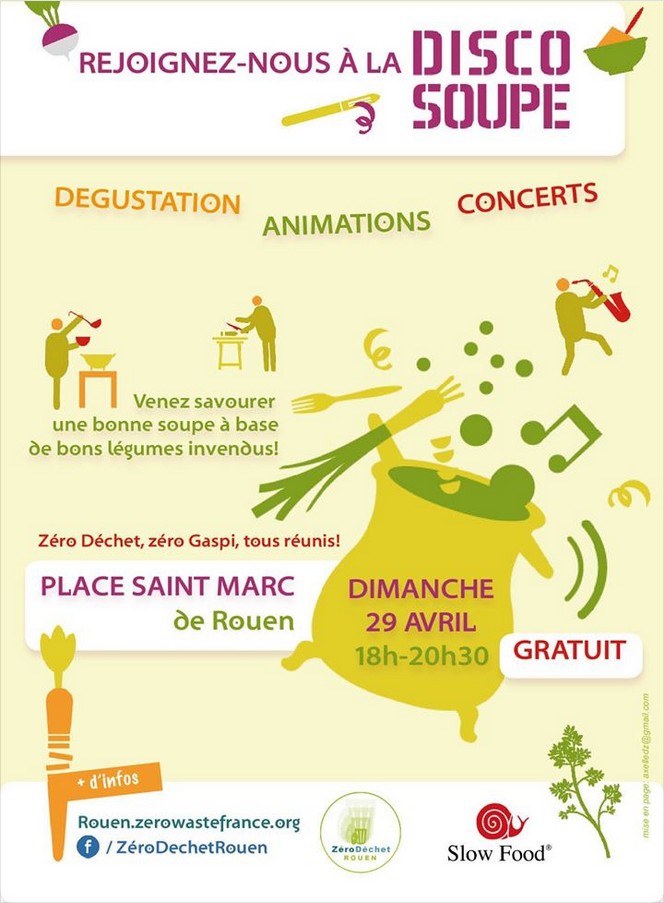 Disco Soupe Place St Marc Rouen Organisé par L'Assoc 