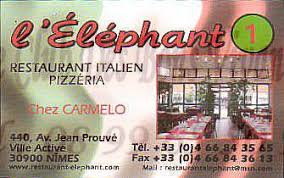 REPAS MENSUEL RESTAURANT L'ÉLÉPHANT