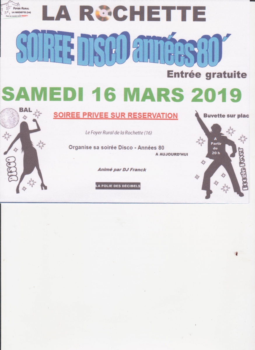 Soirée DISCO - années 80