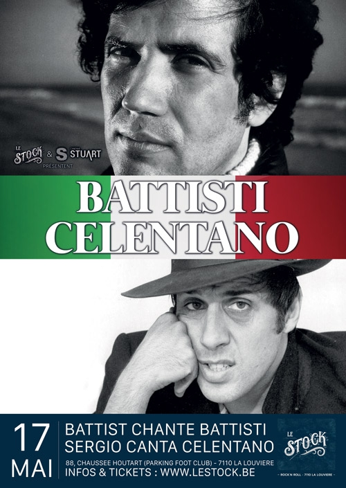 Cover Adriano CELENTANO et Lucio BATTISTI  au Stock à LA LOUVIERE