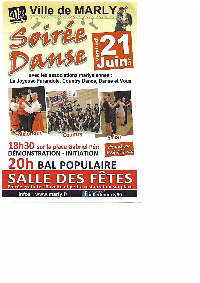 FETE DE LA MUSIQUE SOIREE DANSE BAL GRATUIT