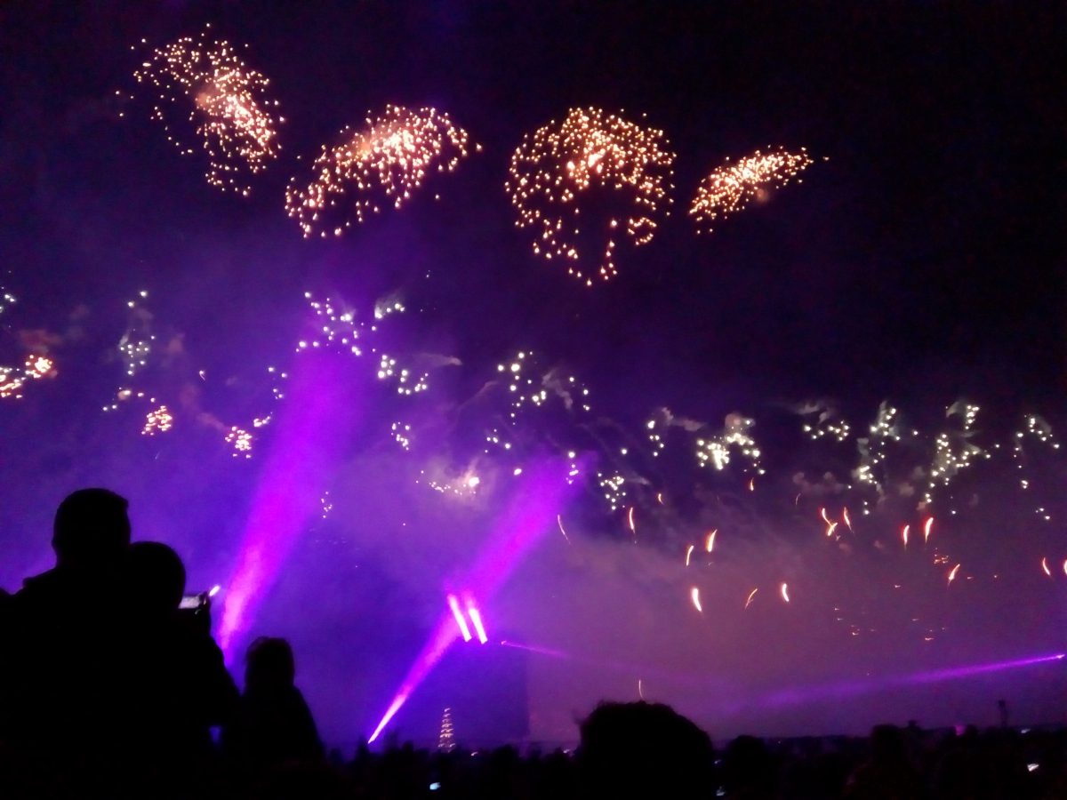 Feu d'artifice à Suresnes Mont Valérien