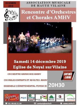 Concert gratuit église de Noyal sur Vilaine 14 /12/2019