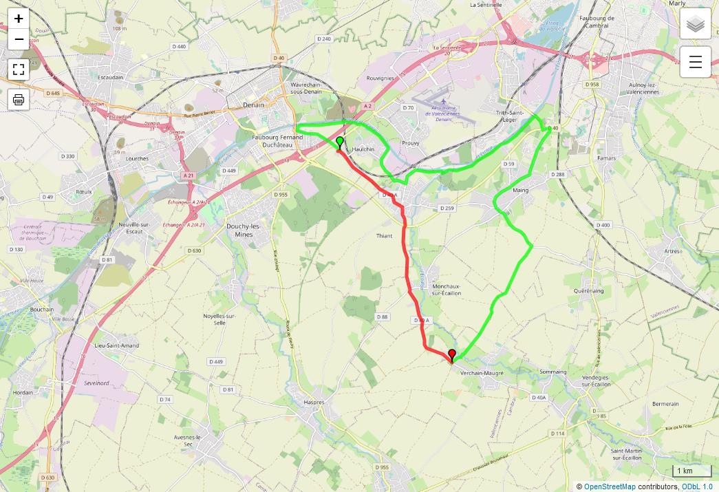 Sortie à vélo vers Denain, le long de l'Escaut