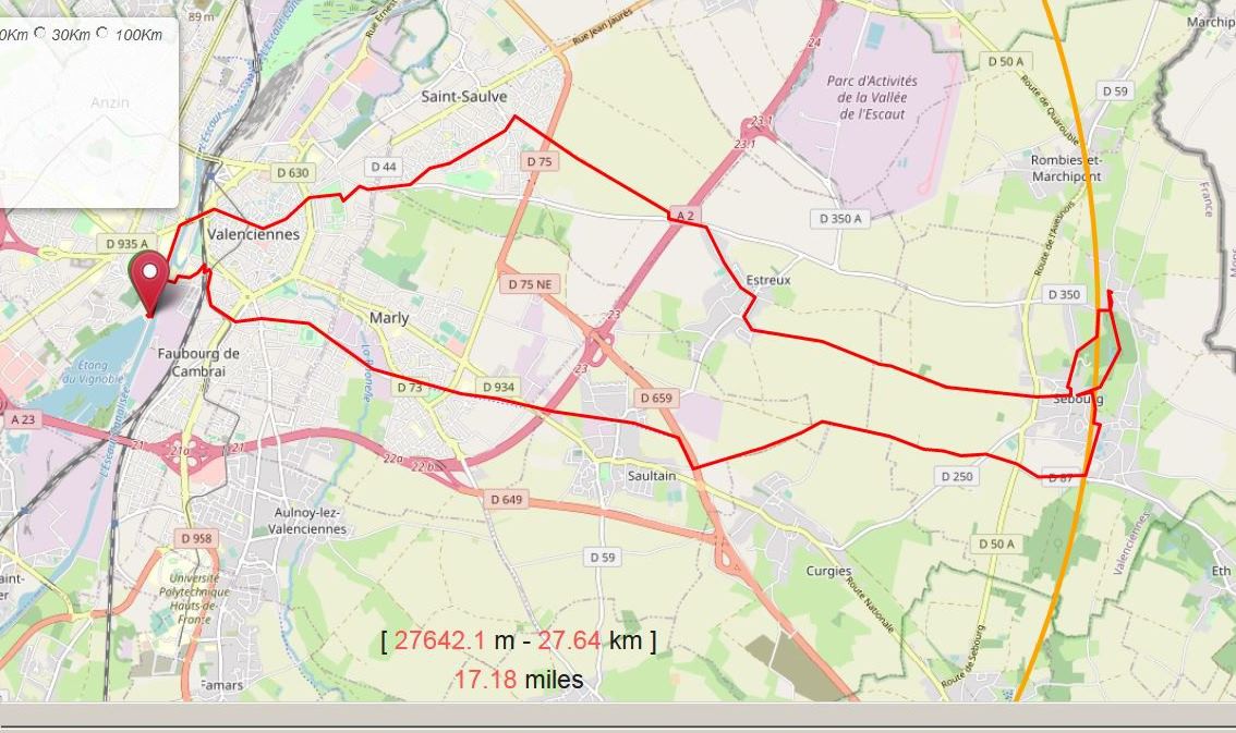 vélo Les bords de l'Honnelle à Sebourg