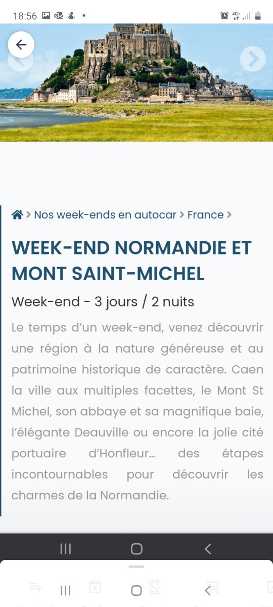 Week-end de 3 jours Normandie Mont Saint Michel