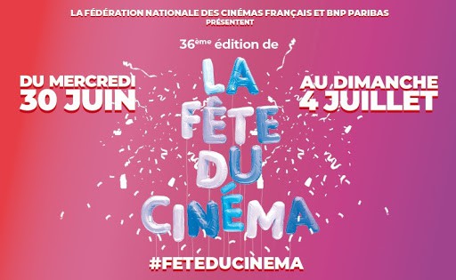 Fête du cinéma du 30 juin au 4 juillet ! Profitons en! 4 Euros la séance