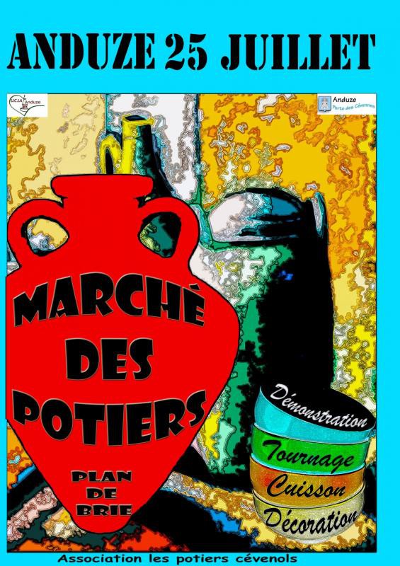 marché des potiers et balade baignade à Anduze