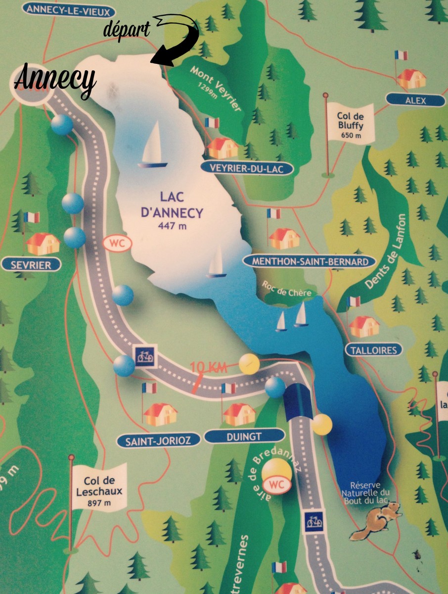 Tour du lac d'Annecy à vélo