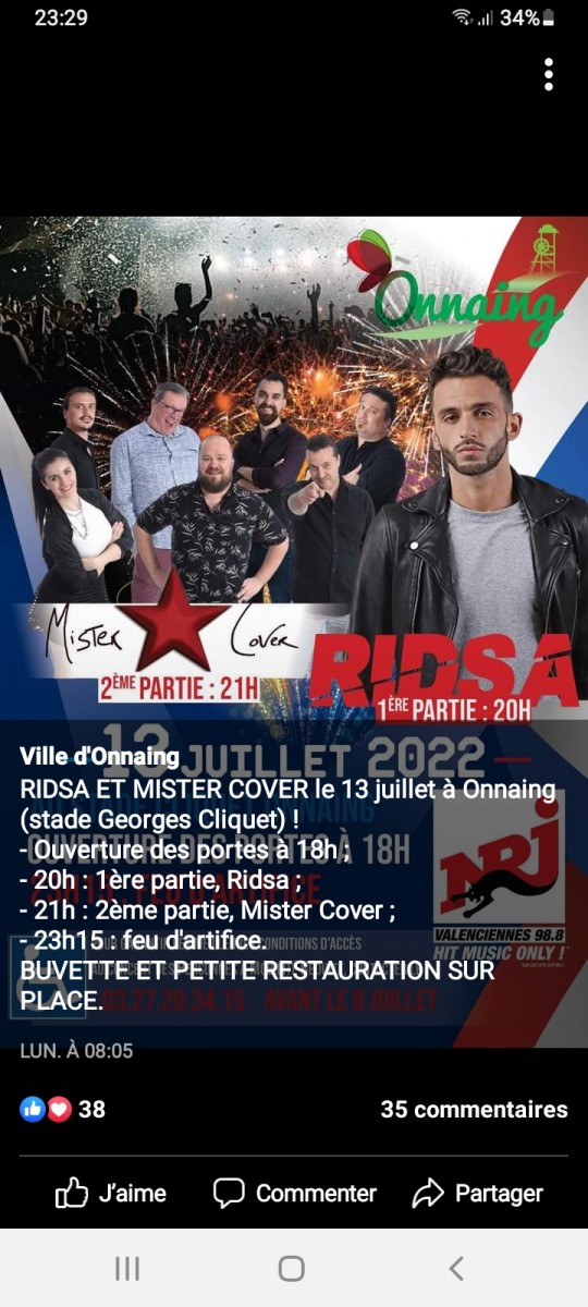 Concert Mister Cover à  Onnaing