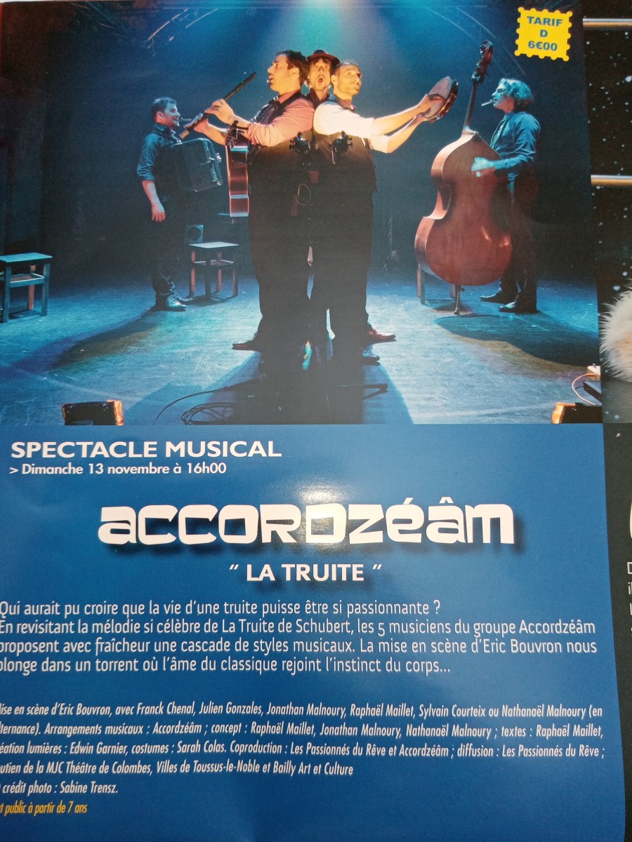 SPECTACLE MUSICAL LA TRUITE DE SCHUBERT REVISITEE