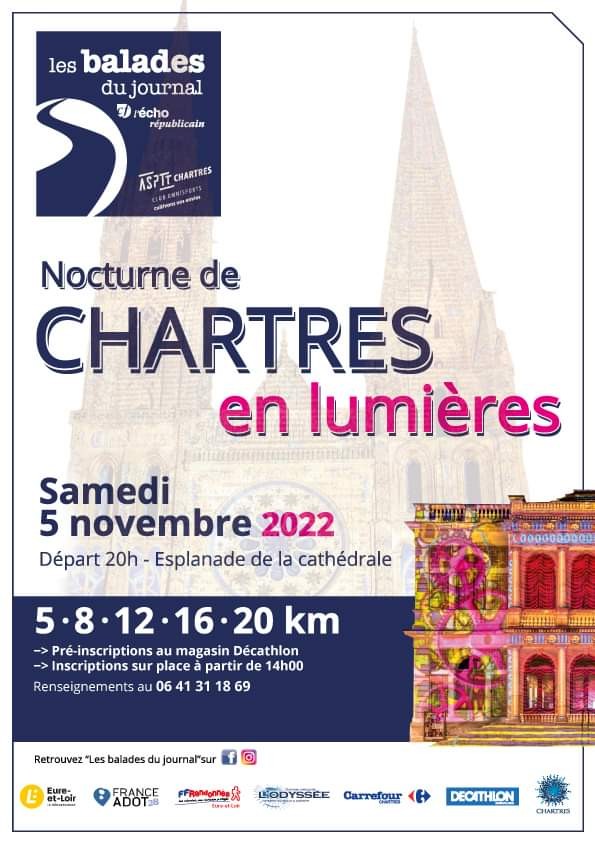 Rando nocturne Chartres en Lumières