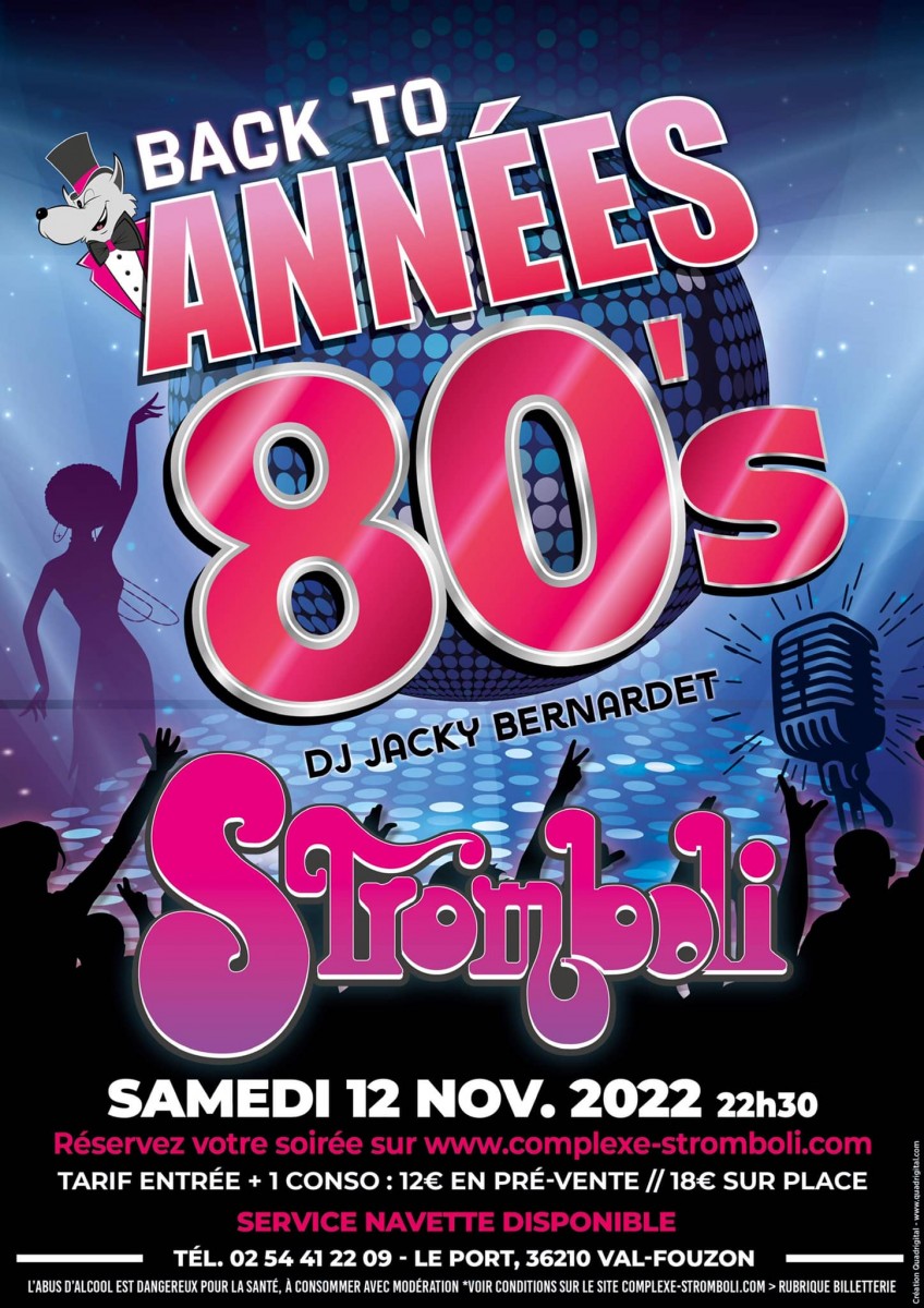 Soirée restaurant Italien et Discothèque Années 80