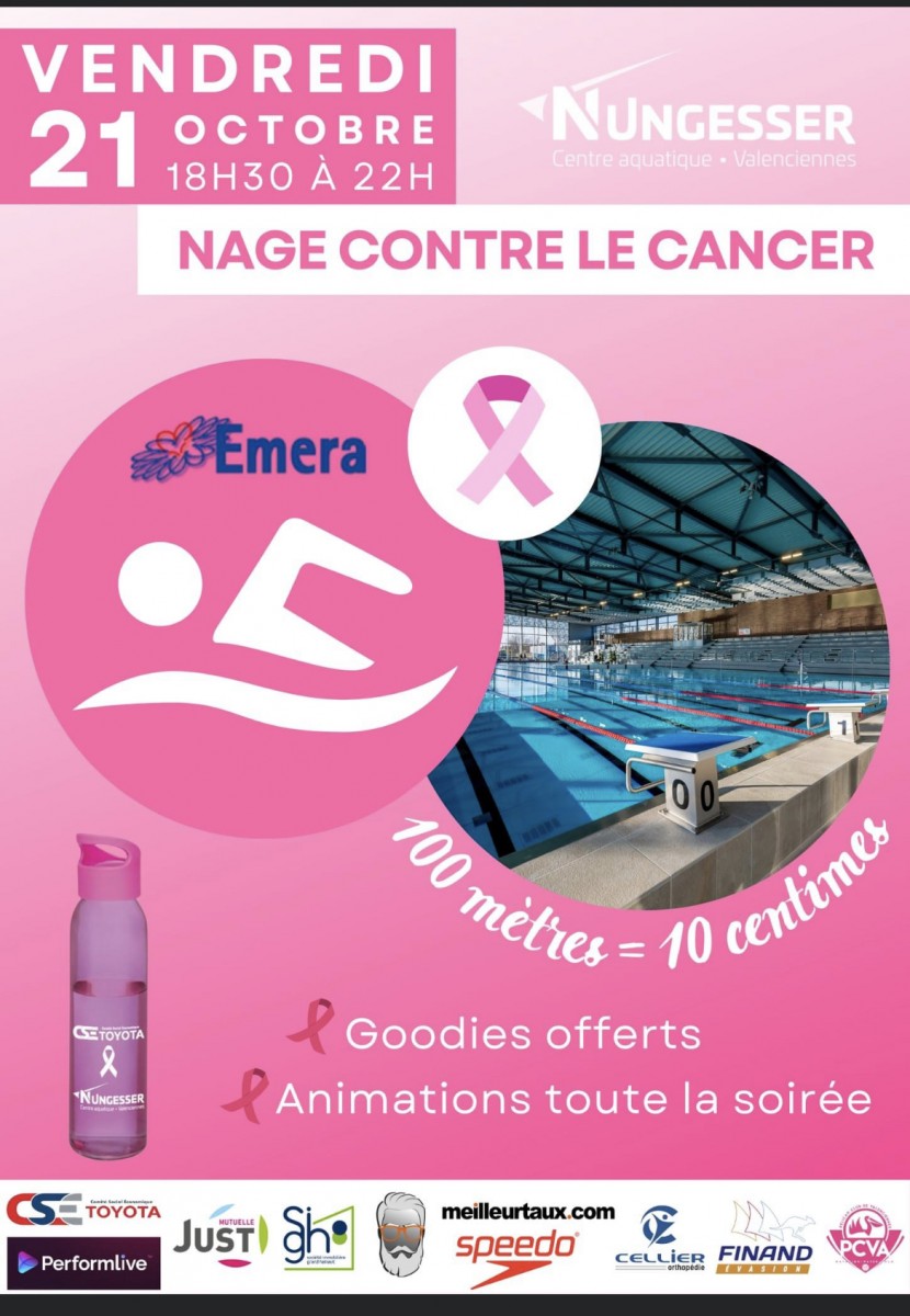 Nager contre le cancer (Octobre Rose)