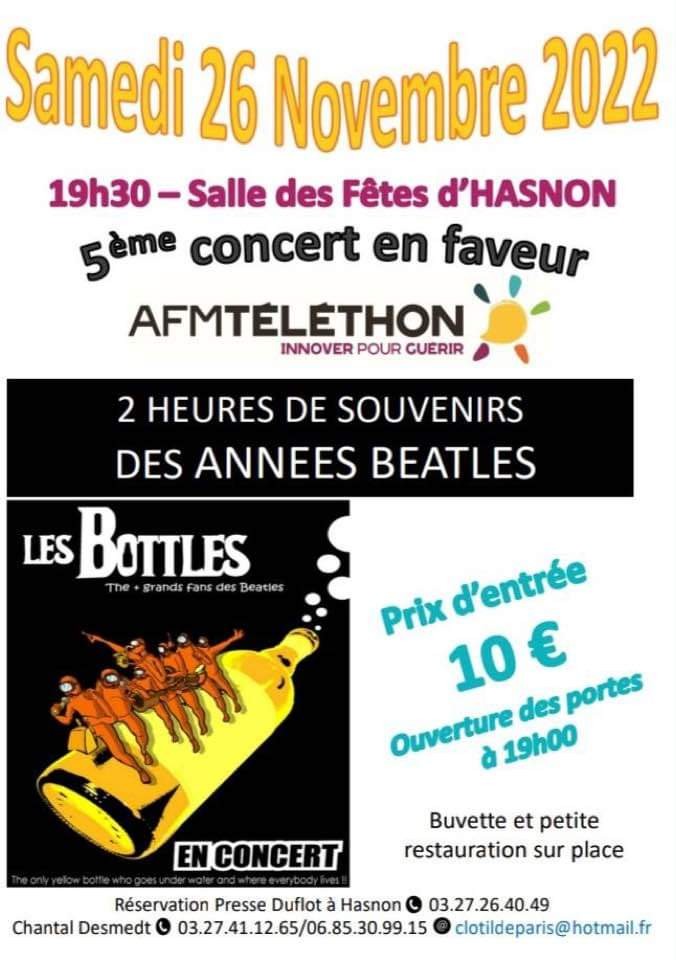 CONCERT LES BOTTLES SOUVENIR BEATLES