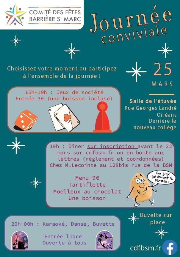 APRES-MIDI (ET - OU) SOIREE CONVIVALE