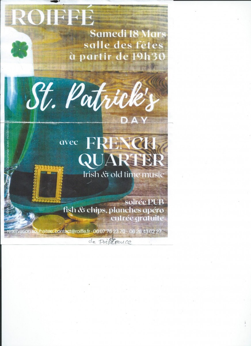Soirée St Patrick'day