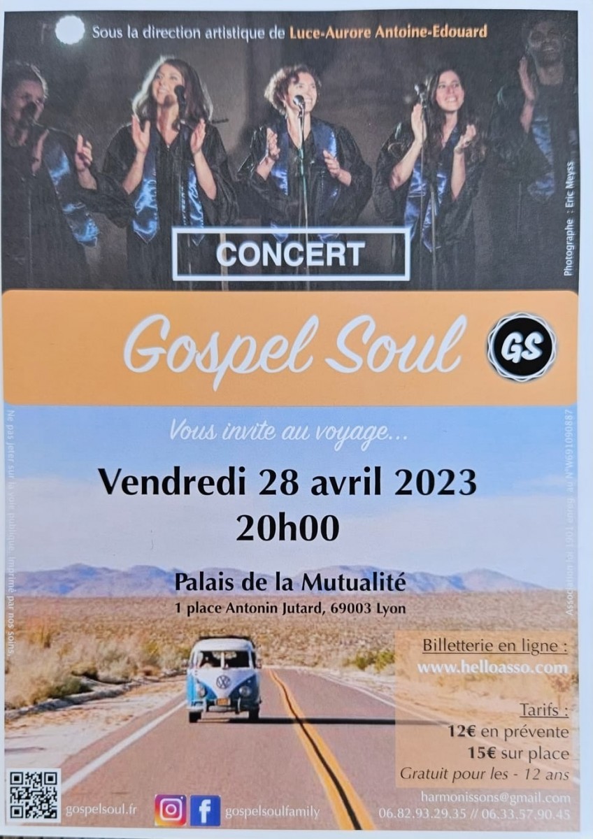 Concert GOSPEL SOUL vous invite au voyage...