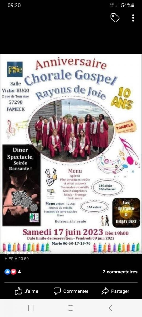 Repas dansant humanitaire