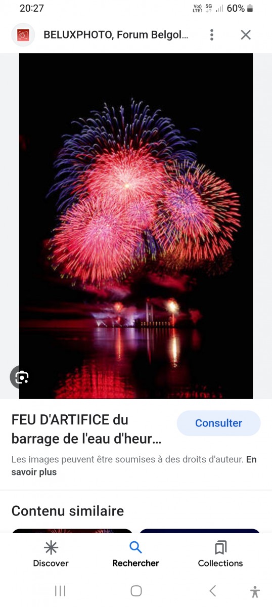 Feu d'artifice au plan d'eau