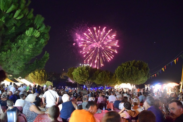 Barbecue et feu d'artifice