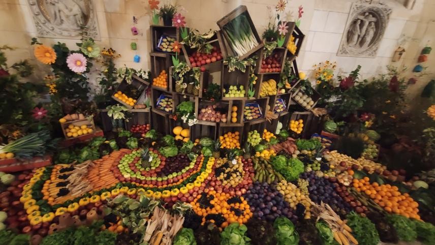 FETE LA SAINT FIACRE, église décorée