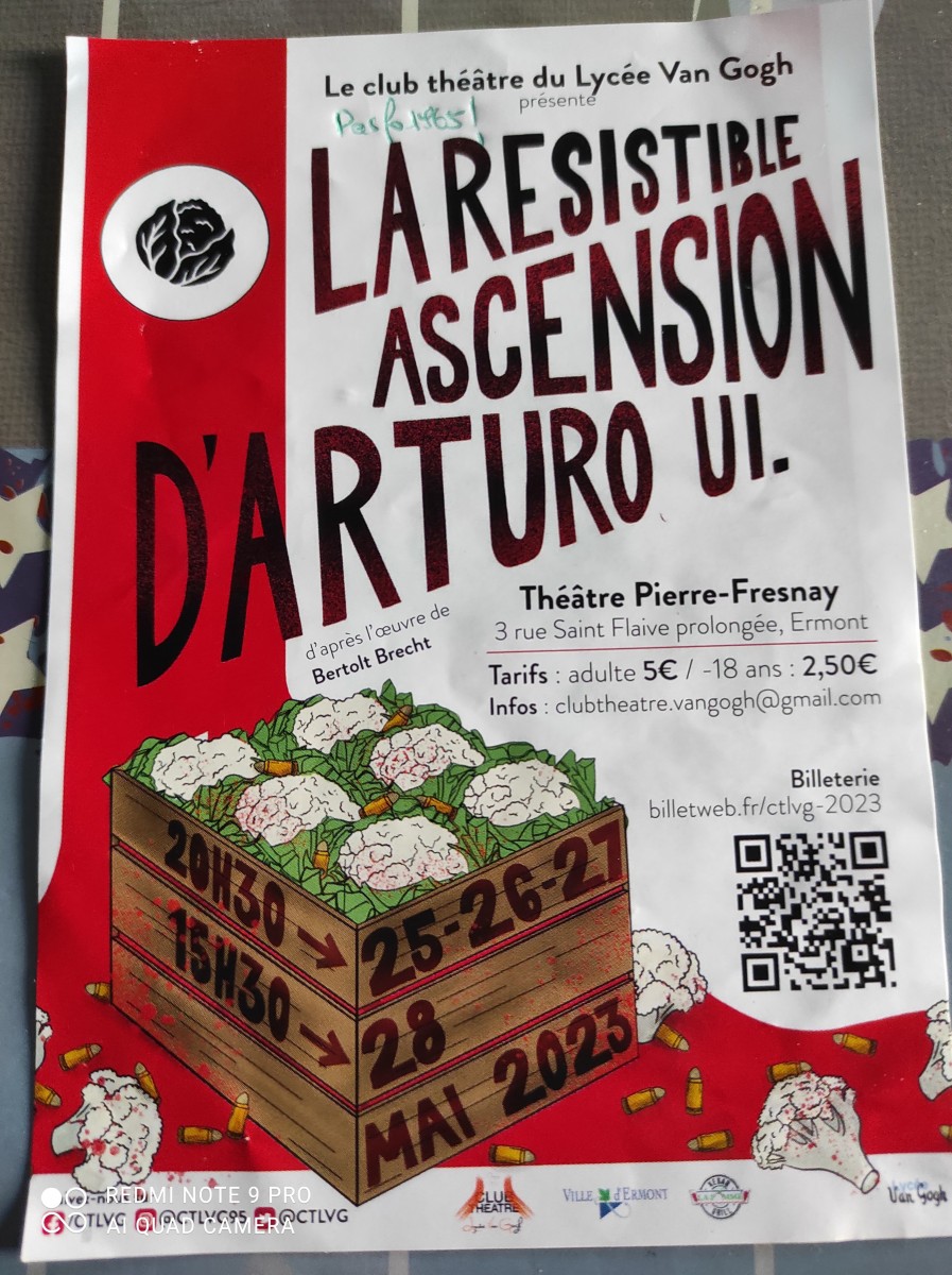 Thtre La Rsistible Ascension d Arthuro UI