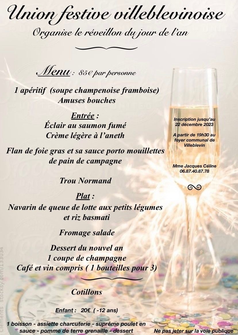 Rveillon de la Saint Sylvestre (encaiss le 3 janvier 2024)