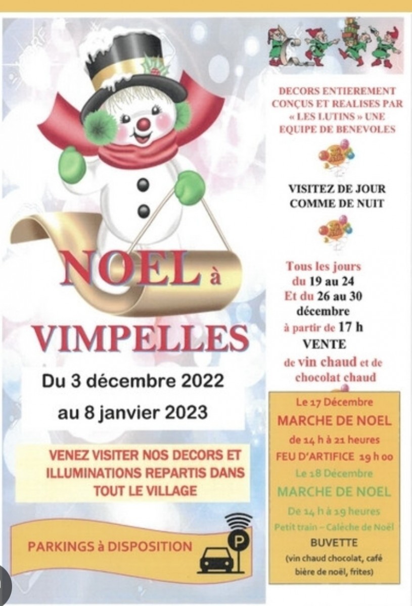 Décors et illuminations. Marché de Noel