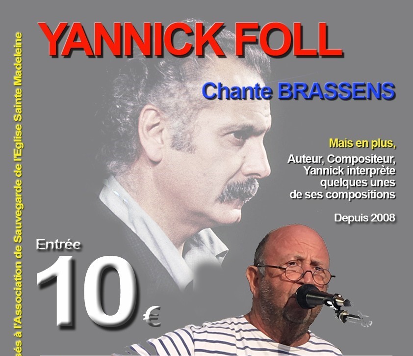 percusion guitare chant brassens dans  l eglise de la bouille