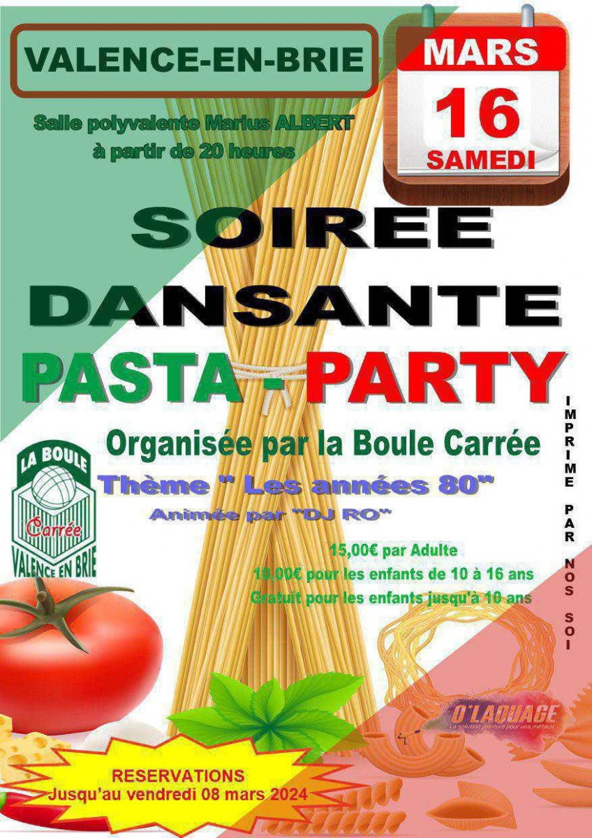 Soirée    PASTA-PARTY