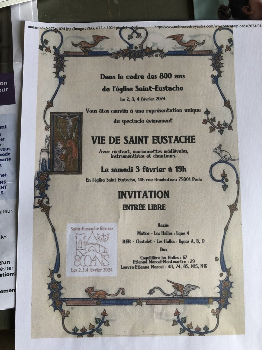 800 ans de l'église de Saint-Eustache