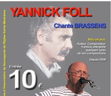 percusion guitare chant brassens dans  l eglise de SAINT MARTIN DE CAILLY