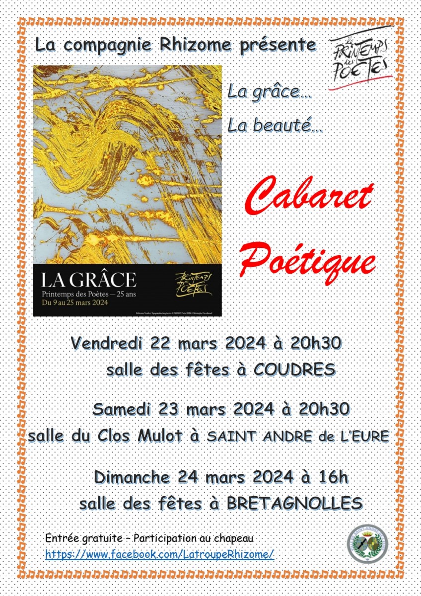 CABARET POETIQUE - PRINTEMPS DES POETES
