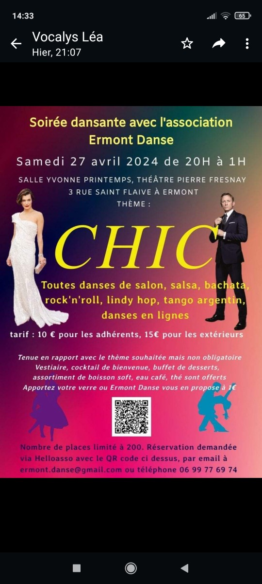 Soirée dansante avec l'association Ermont danse