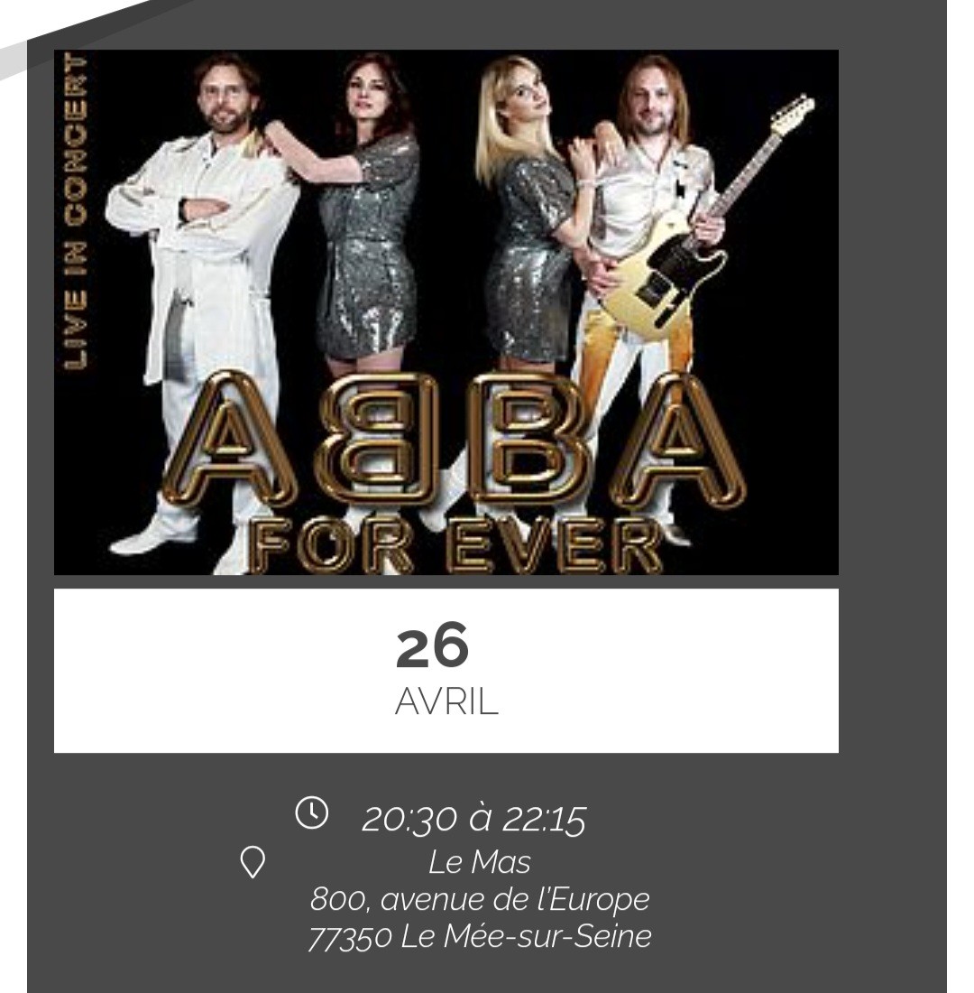 TRIBUTE ABBA FOR OVER  LIVE IN CONCERT