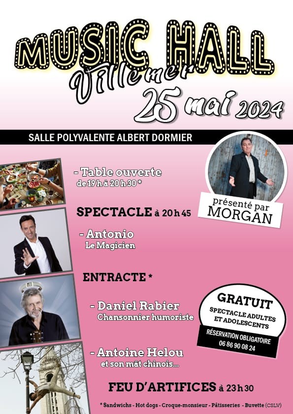 Soiree Music Hall et son feu d'artifice SPECTACLE GRATUIT