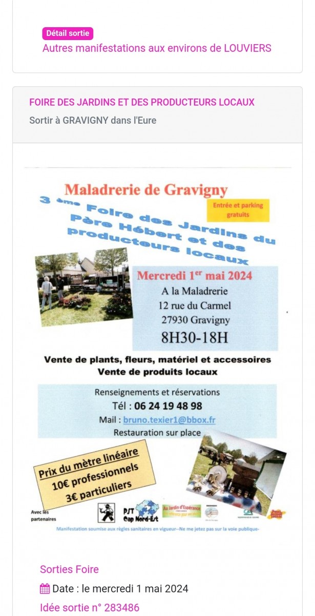 Foire des jardins du père Hebert et producteurs locaux