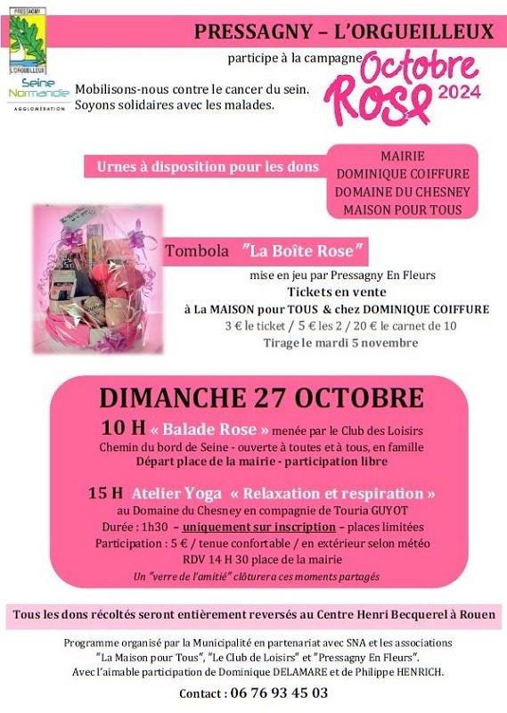 Octobre rose à Pressagny l'Orgueilleux