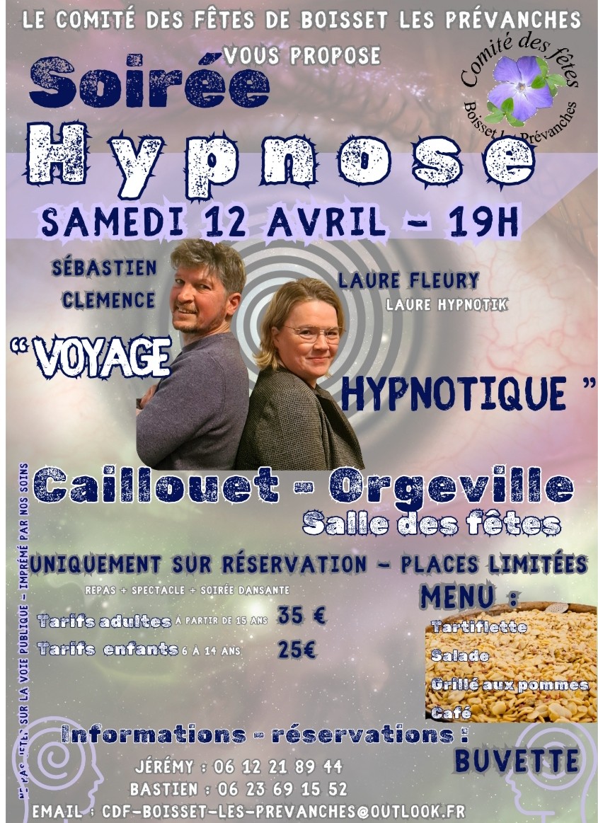 Spectacle d hypnose/dîner/ danses
