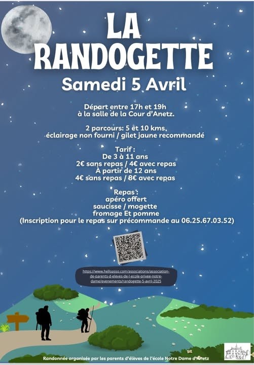 Randogette semi-nocturne et repas